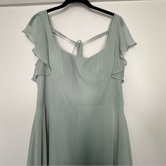 AZAZIE BONDI Agave Flowy Ruffled Chiffon Dress - Picture 10 of 13